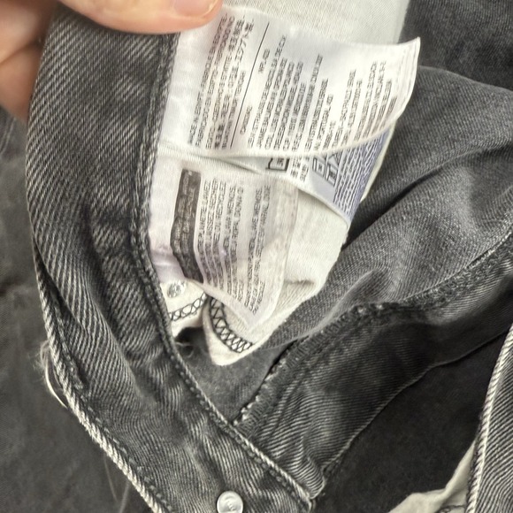 Levi's Men's 31 505 Straight Black Jeans Denim Jeans Size 38x32 Worn In - Picture 5 of 12